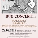 Kiyoko (zang) en Kanako (Piano)met dubbelconcert 'Hakushu'